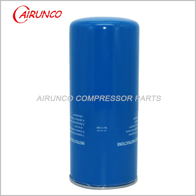 Spin oil filter element JAGUAR OL11102 blue replace air compressor filters