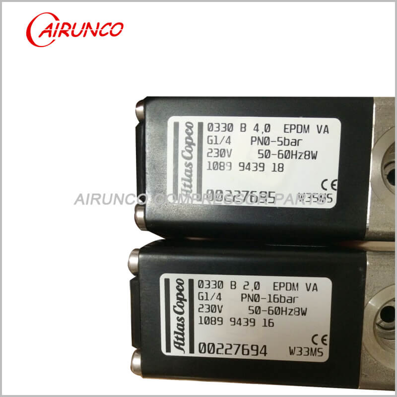 solenoid valve oilless 230V 1089943916 apply to atlas copco spare parts